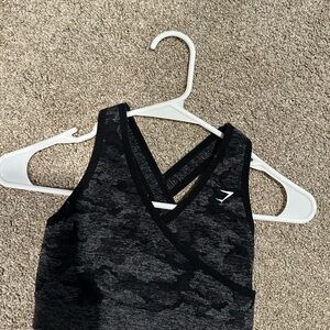 Black and Gray Camo Sports Bra